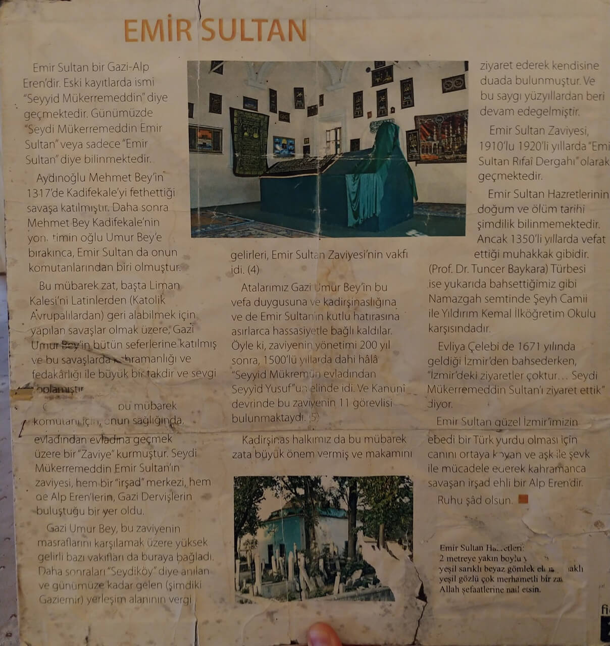 Emir Sultân Lakaplı Seyyid Mükerramuddîn Hazretleri?nin Kabr-i Şerîfi?ni Ziyâret