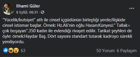 İlhami Güler Ehli Beyte İftira