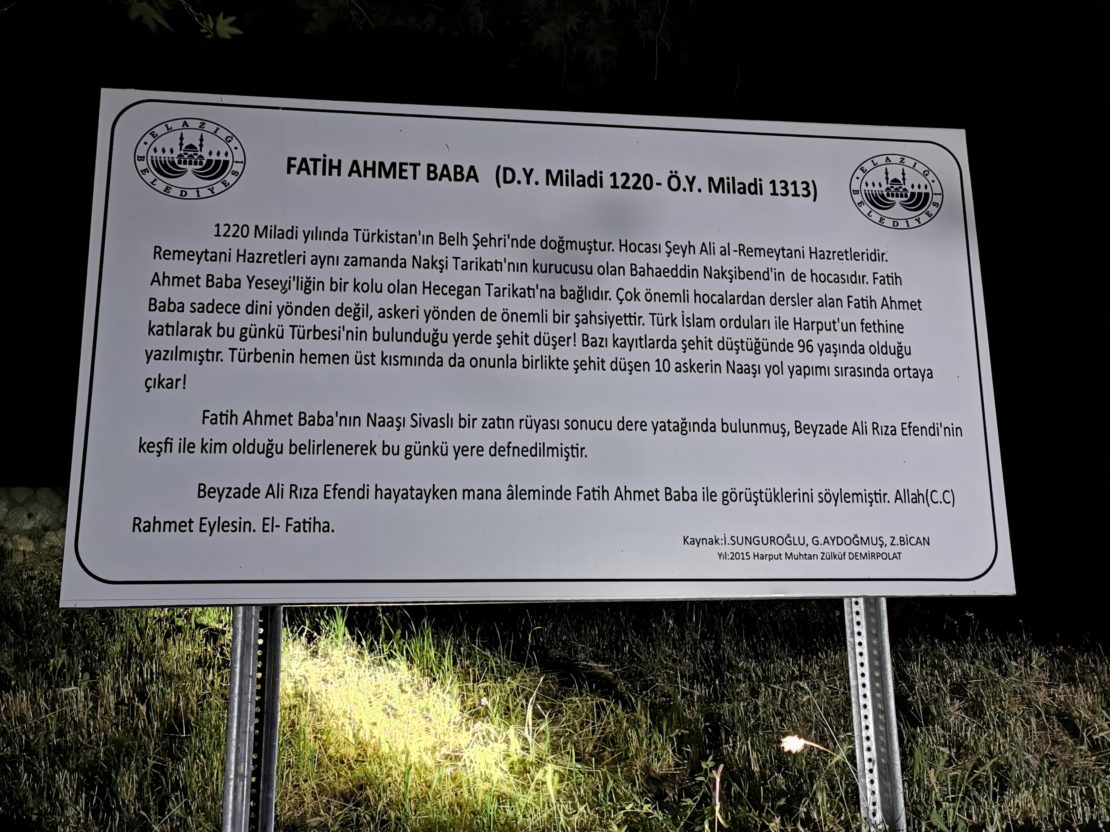 Nakşibend Hazretleri?nin şeyhlerinden Fethi Ahmet Baba Hazretlerini ziyâret